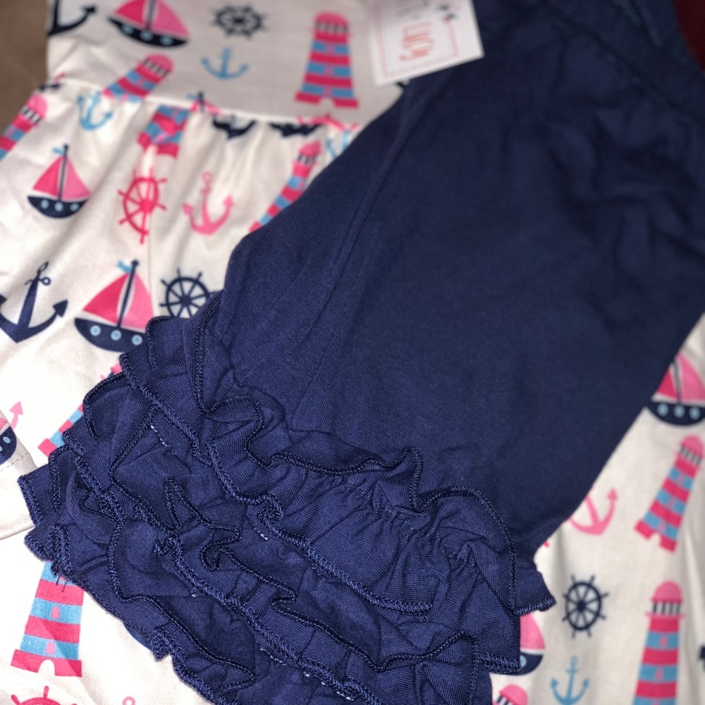 Let’s Set Sail Girls Short Set - Picture 8 of 8
